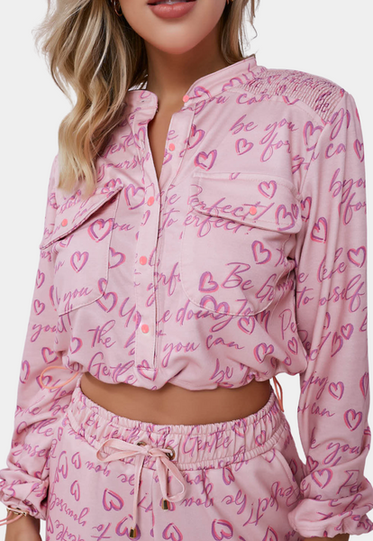 Conjunto de moletom estampado