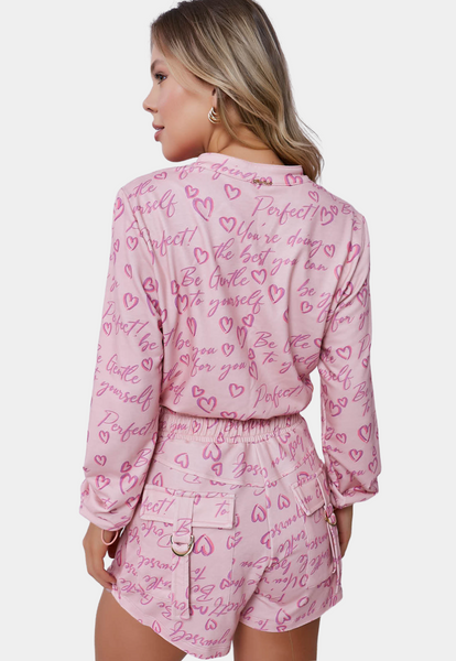 Conjunto de moletom estampado