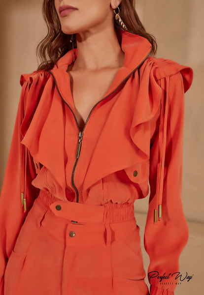 Orange Relaxed Jacket