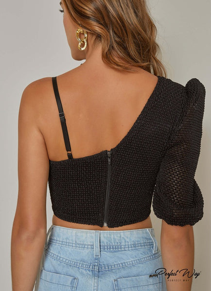 Blue Denim Shorts with Eyelets & Chain