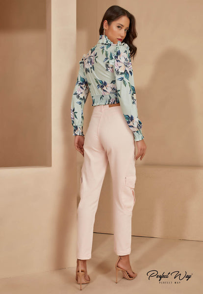 Green & Blue Floral Long Sleeve Shirt