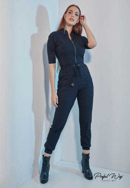 Black Jogger Jumpsuit
