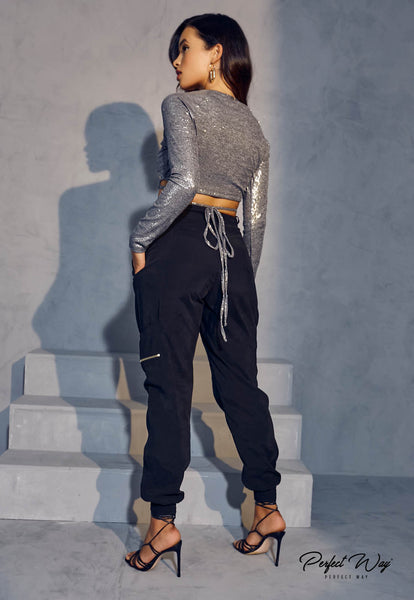 Black Relaxed Tailored Pants