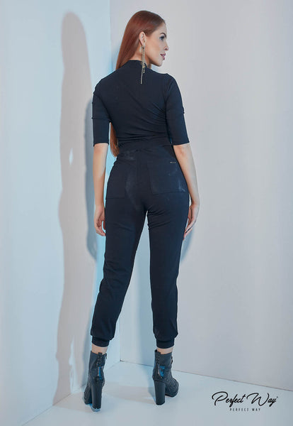 Black Jogger Jumpsuit