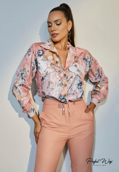 Pink Jacket with Adjustable Details