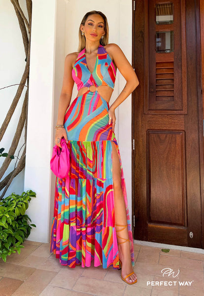 Multicolor Long Dress