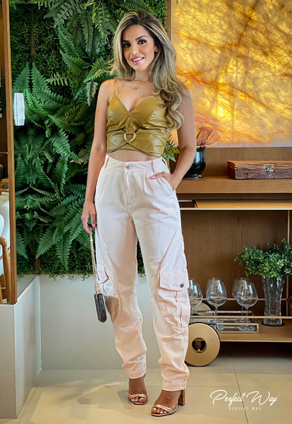 Salmon Twill Pants