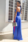LONG DRESS IN LINED CREPE