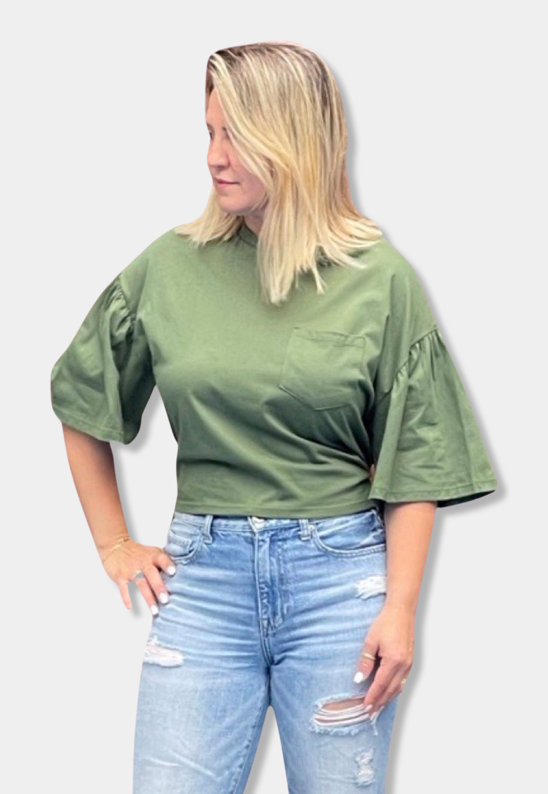 Camiseta Verde Crop