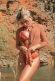 Ribbed Terracotta Bikini