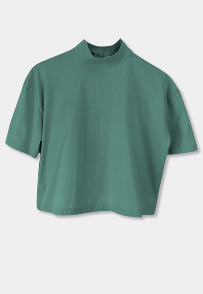 Turtleneck Crop T-shirt