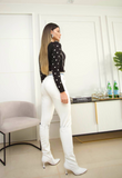 Suéter jacquard bordado