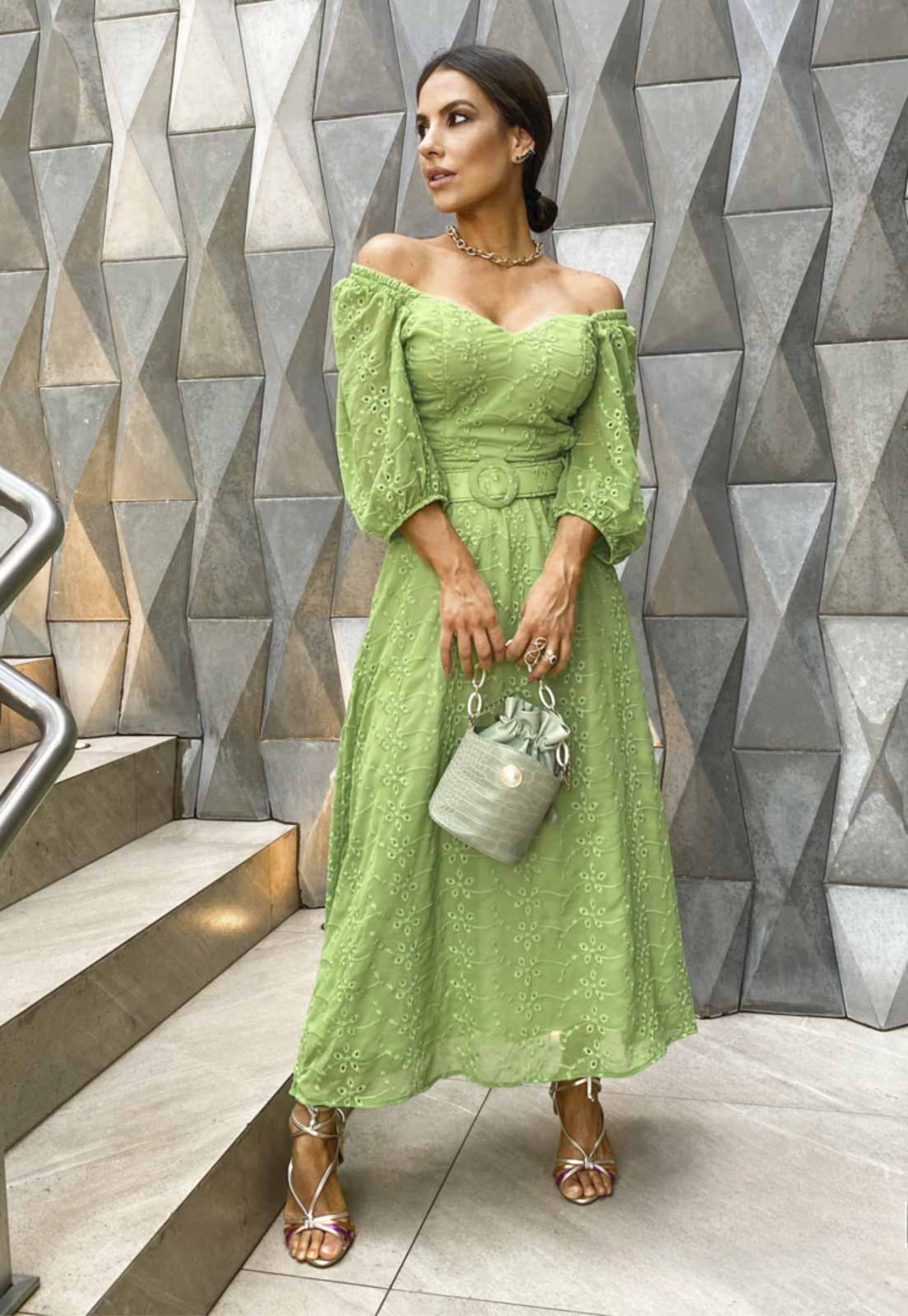 Laise Green Olive Maxi Dress