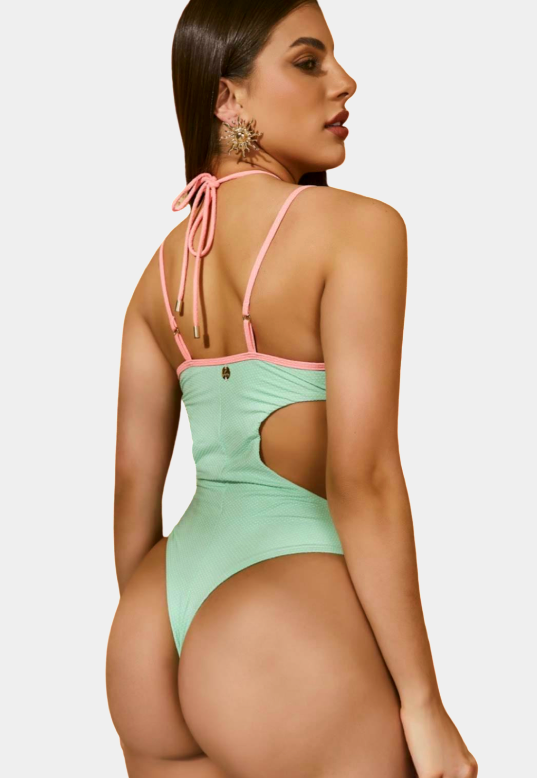 Neon Cut-Out Swimsuit