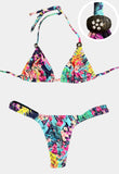 Printed Thong Bikini