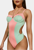 Neon Cut-Out Swimsuit